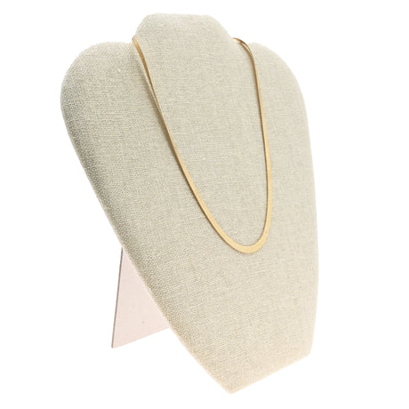Beige Linen Jewelry Necklace Display Easel, 8-5/8" Tall