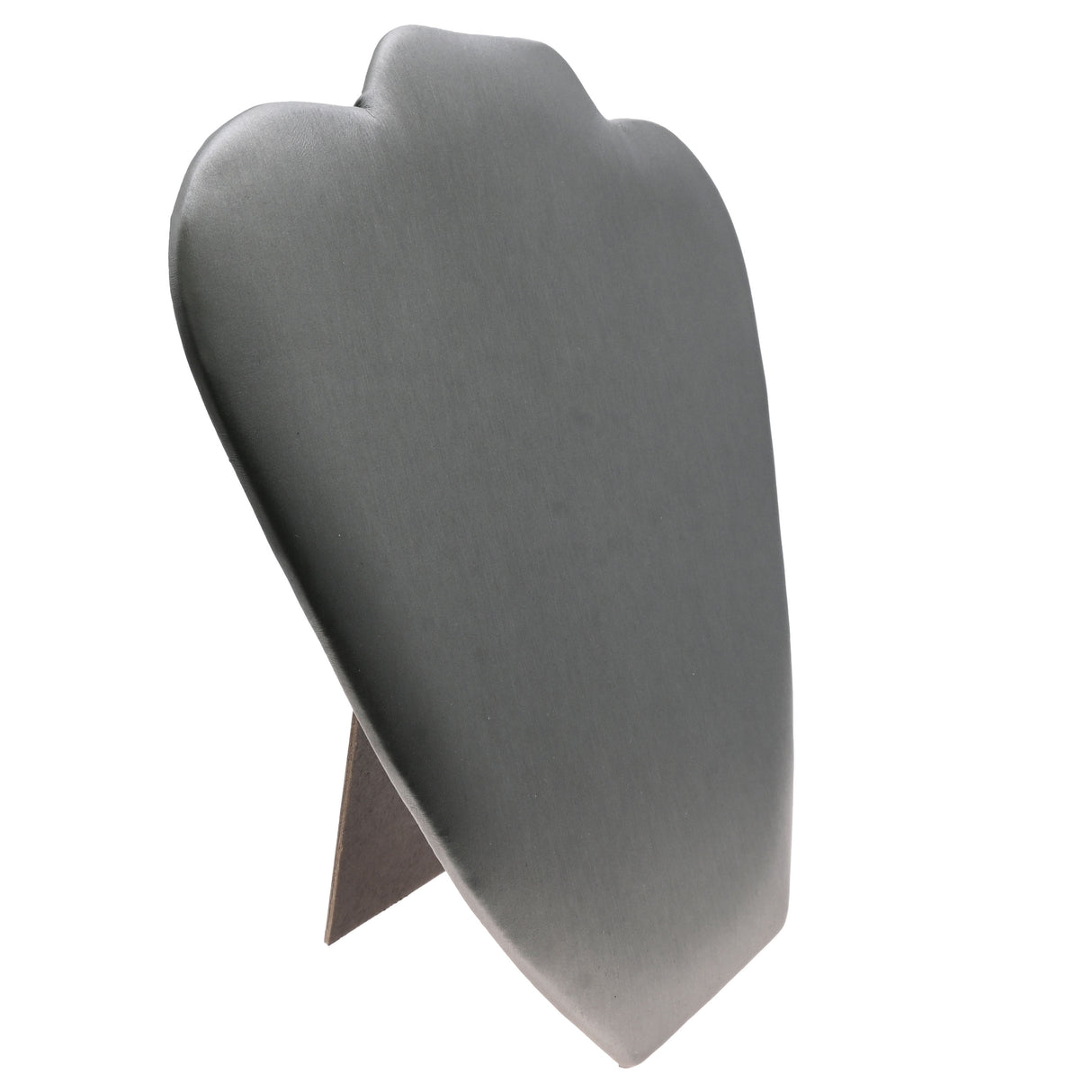 Steel Grey Leatherette Necklace Display Easel, 8-5/8" Tall