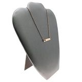 Steel Grey Leatherette Necklace Display Easel, 8-5/8" Tall
