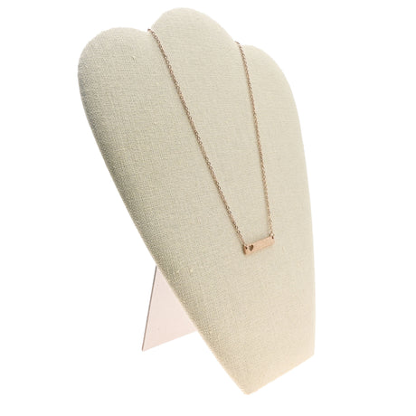 Beige Linen Jewelry Necklace Easel, 10-7/8" Tall