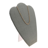 Grey Linen Jewelry Necklace / Chain Display Easel