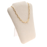 Beige Faux Suede Pendant Necklace Easel - 5½" Tall