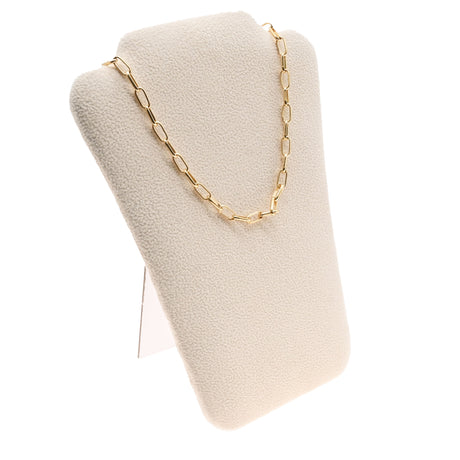 Beige Faux Suede Pendant Necklace Easel - 5½" Tall