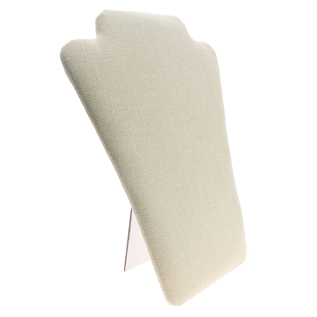Beige Linen Jewelry Necklace Easel, 8" Tall