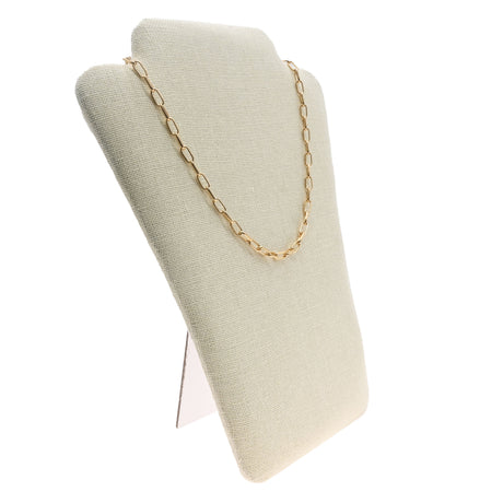 Beige Linen Jewelry Necklace Easel, 8" Tall