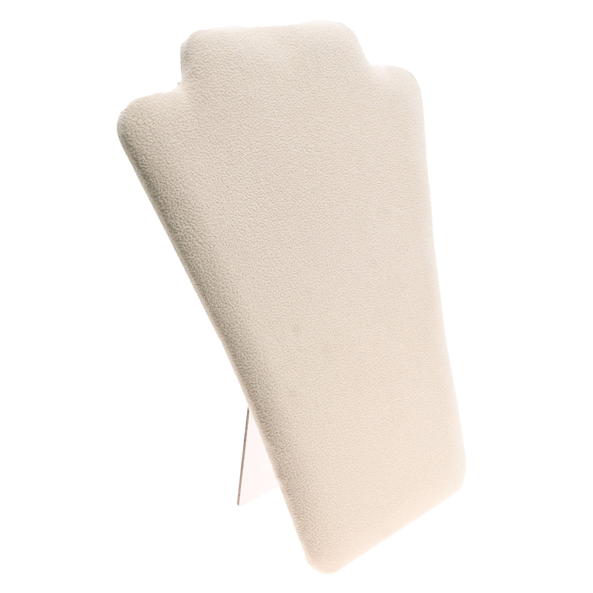 Beige Faux Suede Jewelry Necklace Display Easel, 12-1/2" Tall
