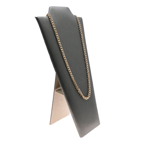 Steel Grey Leatherette Jewelry Necklace Display Easel, 8-7/8" Tall
