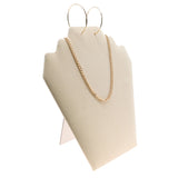 Beige Faux Suede Necklace & Earring Display Easel