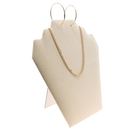 Beige Faux Suede Necklace & Earring Display Easel