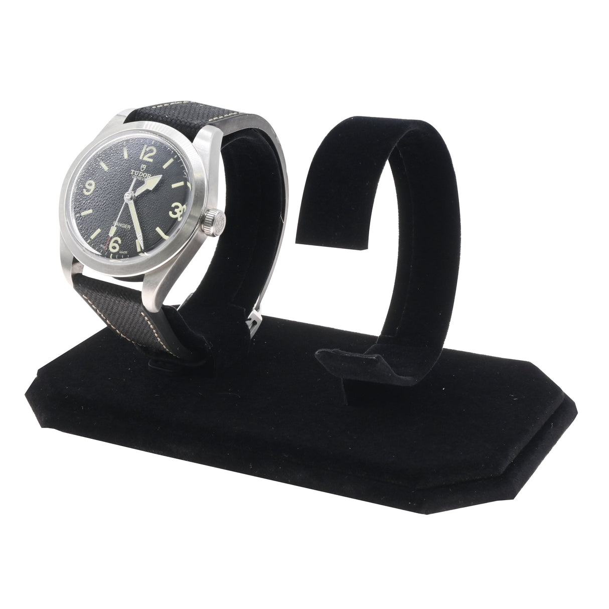Black Velvet Dual Jewelry Watch Display Stand