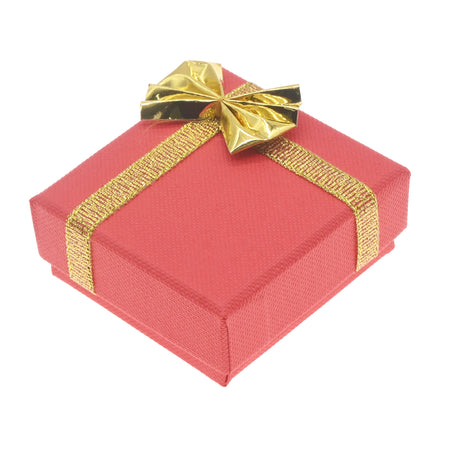 Red Linen Bow Tie Jewelry Earring Gift Packaging Boxes