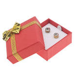 Red Linen Bow Tie Jewelry Earring Gift Packaging Boxes