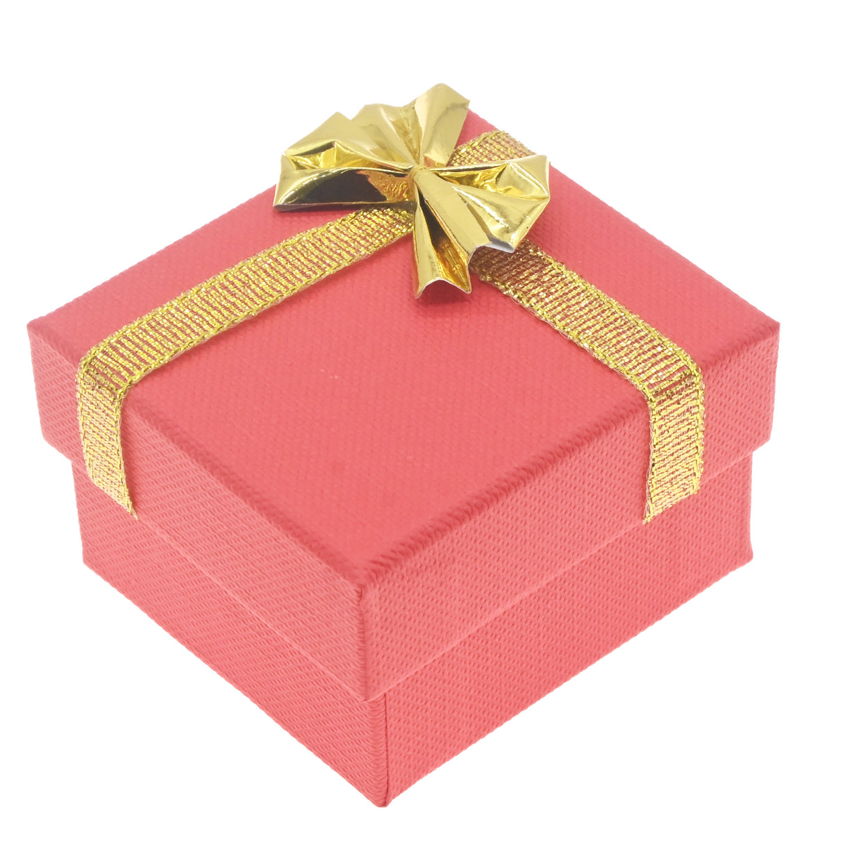 Red Linen Bow Tie Jewelry Ring Gift Packaging Boxes