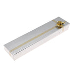 Silver Linen Bow Tie Jewelry Bracelet or Watch Gift Packaging Boxes