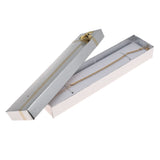 Silver Linen Bow Tie Jewelry Bracelet or Watch Gift Packaging Boxes