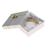 Silver Linen Bow Tie Jewelry Bangle Gift Packaging Boxes