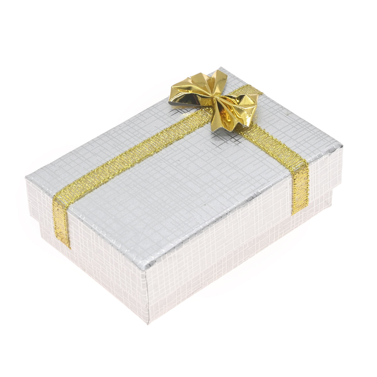 Silver Linen Bow Tie Large Jewelry Earring Gift Packaging Boxes