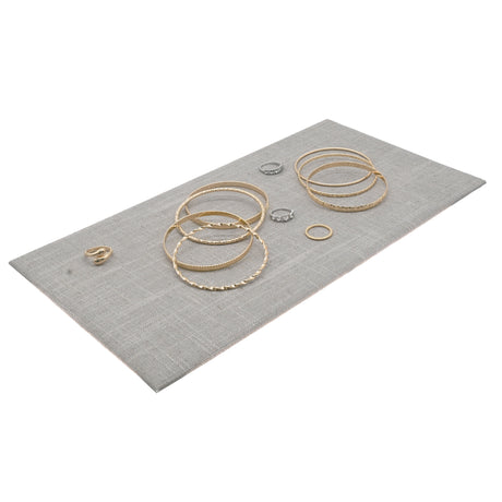 Grey Linen Full Size Jewelry Tray Liner Insert, 14" x 7-5/8"