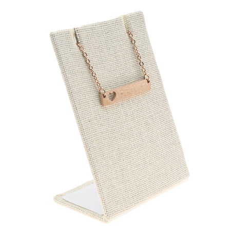 Beige Linen Jewelry Earring / Pendant Stand