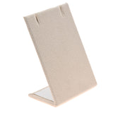 Beige Faux Suede Earring & Pendant Display Stand - 2½" × 3¼"