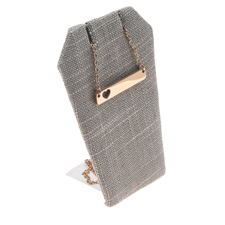 Grey Linen Jewelry Earring / Pendant Stand