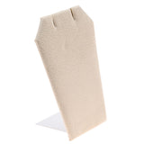 Beige Faux Suede Jewelry Earring / Pendant Stand