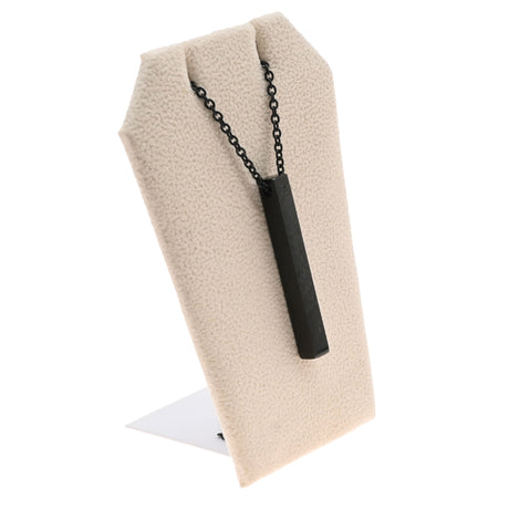 Beige Faux Suede Jewelry Earring / Pendant Stand