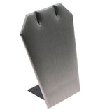 Steel Grey Leatherette Earring or Pendant Display | 3-1/4" Tall