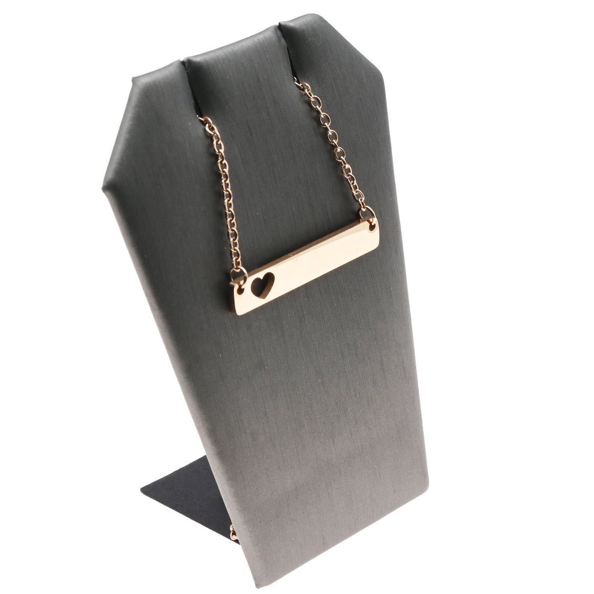 Steel Grey Leatherette Earring or Pendant Display | 3-1/4" Tall