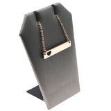 Steel Grey Leatherette Earring or Pendant Display | 3-1/4" Tall