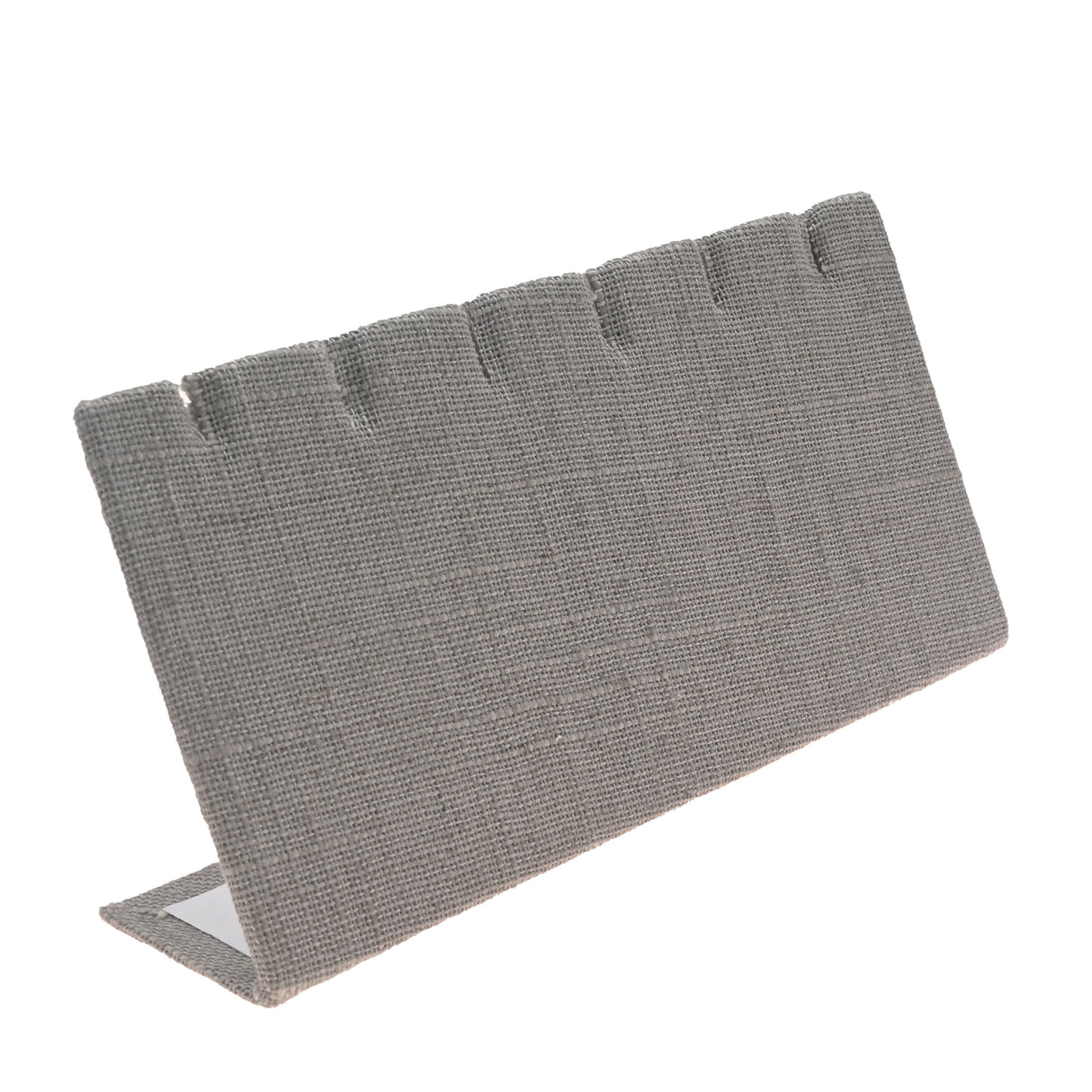 Grey Linen Jewelry Earring / Pendant Stand, Holds 3 Pairs