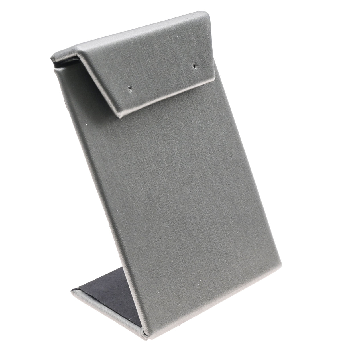 Steel Grey Leatherette Earring Display - 3-3/8" Tall