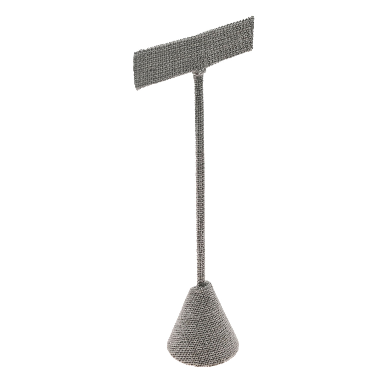 Grey Linen Jewelry Earring T Stand, 4-3/4" Tall