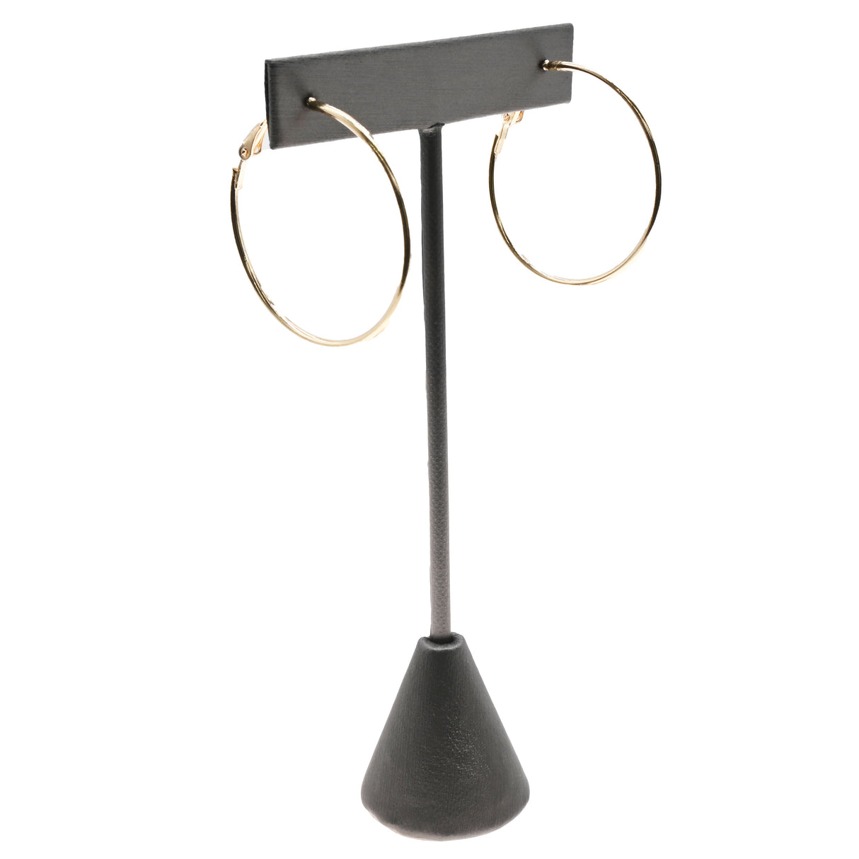 Steel Grey Leatherette Earring T-Stand, 6-3/4" Tall