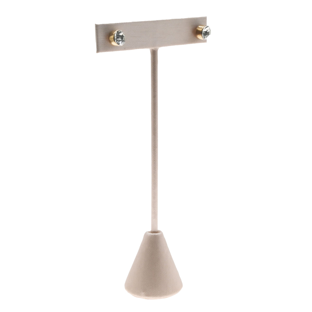 Champagne Pink Leatherette Jewelry Earring T Stand, 6-3/4" Tall