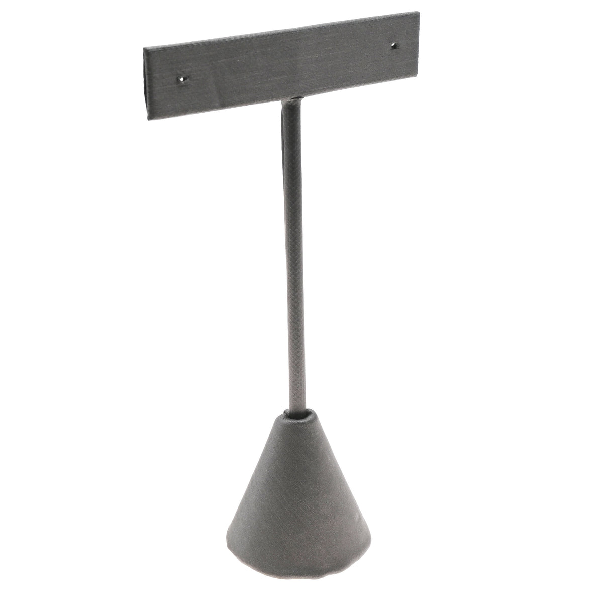Steel Grey Leatherette Earring T-Stand, 4-3/4" Tall