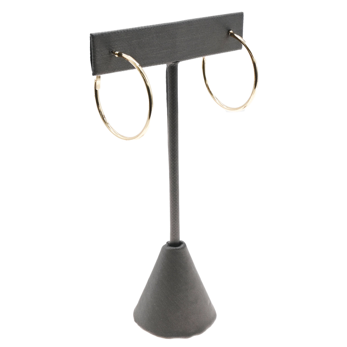 Steel Grey Leatherette Earring T-Stand, 4-3/4" Tall