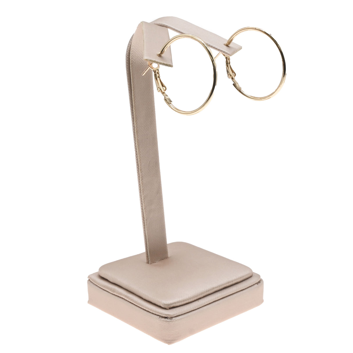 Champagne Pink Leatherette Jewelry Earring Tree Stand