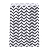Black and White Chevron Gift Shopping Bags, 100 Per Pack, 5" x 7"