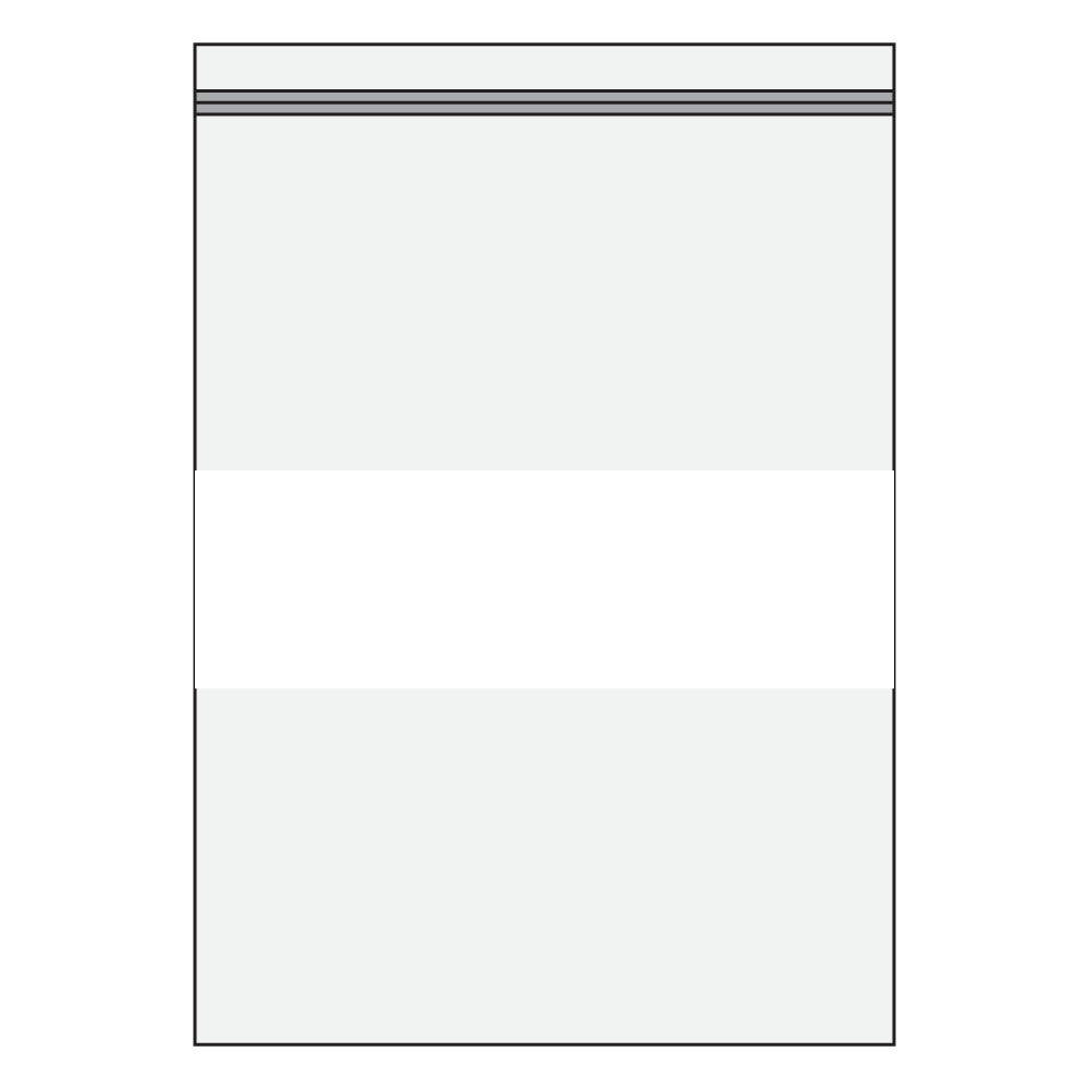 3" x 4" Zipper Lock Plastic Poly Bags with White Write On Label, 100 Bags