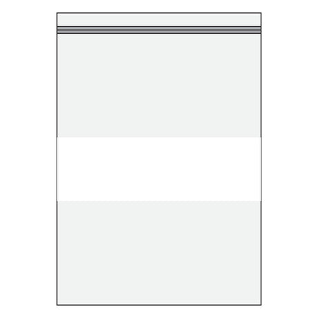 3" x 4" Zipper Lock Plastic Poly Bags with White Write On Label, 100 Bags