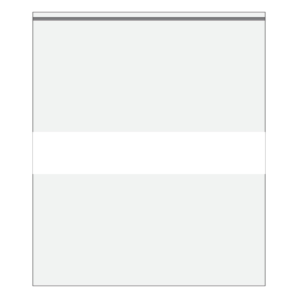 8" x 10" Zipper Lock Plastic Poly Bags with White Write On Label, 100 Bags