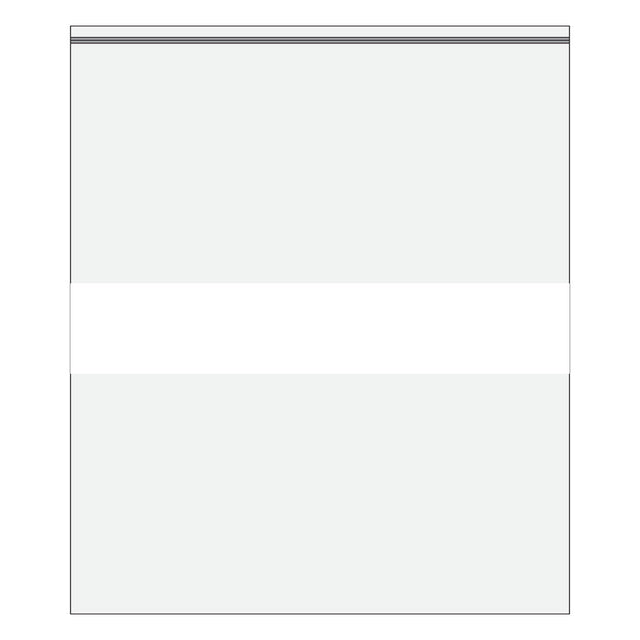 8" x 10" Zipper Lock Plastic Poly Bags with White Write On Label, 100 Bags