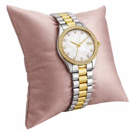 Champagne Pink Leatherette Jewelry Bracelet / Watch Pillow