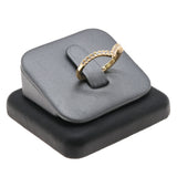 Steel Faux Leather Trim Ring Display with Clip