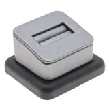 Steel Grey Leatherette Single Ring Display – Black Trim