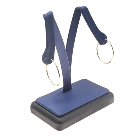 Black & Blue Leatherette Earring Tree Display Stand - 4-1/8" Tall