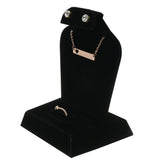 Black Velvet Combination Jewelry Display Stand - Ring, Earring & Pendant