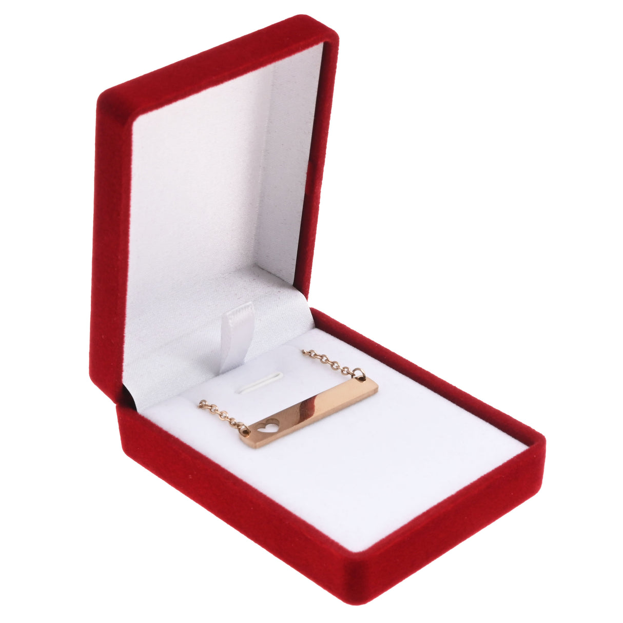 Red Flocked Velour Jewelry Earring or Pendant Boxes - 24 Pack