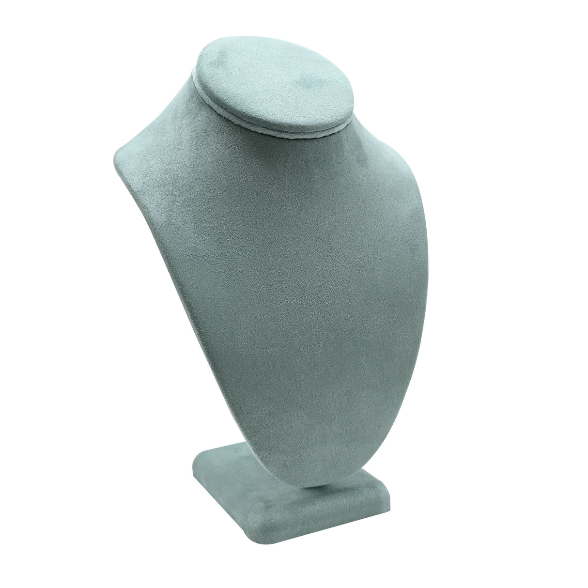Blue Suede Jewelry Necklace Display Bust - 10" Tall